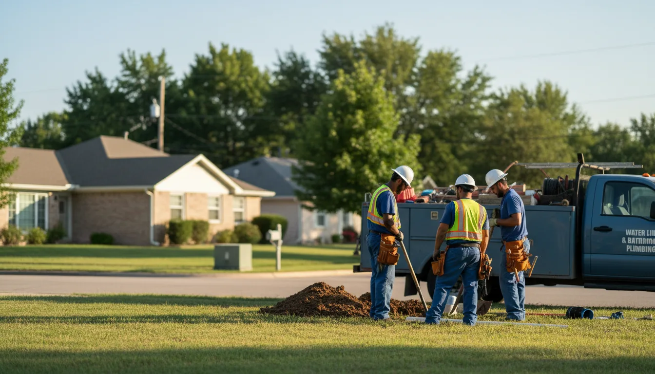 Residential water line and bathroom plumbing service in Davenport, VA